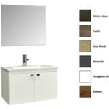 👉 Onderkastje eiken Belluno-Eiken Badkamermeubelset Sanicare Q5 2-Deurs Onderkast 80 cm Met Spiegel Belluno 8719304695714