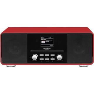 👉 Tafelradio rood Reflexion DAB+, DAB, FM AUX, FM, Bluetooth Voelbare toetsen 4260035678070