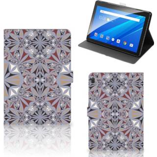 👉 Tablethoes Lenovo Tab E10 Leuk Tablet hoesje Flower Tiles 8720215373226