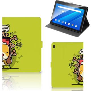 👉 Tablethoes Lenovo Tab E10 Hippe Tablet Hoes Doggy Biscuit 8720215392791