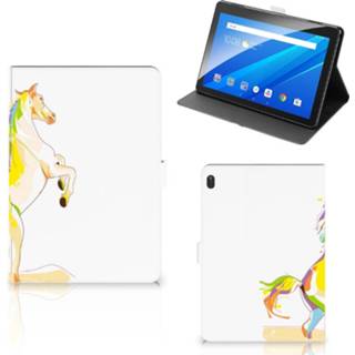 👉 Tablethoes Lenovo Tab E10 Hippe Tablet Hoes Horse Color 8720215459258