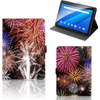 👉 Tablethoes Lenovo Tab E10 Tablet Hoes met standaard Vuurwerk 8720215560527