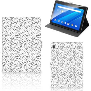 👉 Tablethoes Lenovo Tab E10 Tablet Hoes Stripes Dots 8720215711486