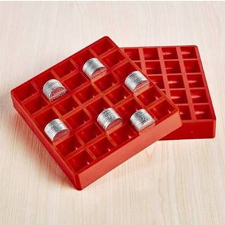 👉 Opbergdoos rood plastic active supermarktbenodigdheden 300 PCs overlappende munten Game Coin (rood)