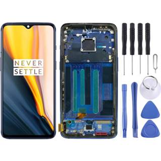 👉 Digitizer blauw active AMOLED Materiaal LCD-scherm en Volledige montage met frame voor OnePlus 7 (blauw)