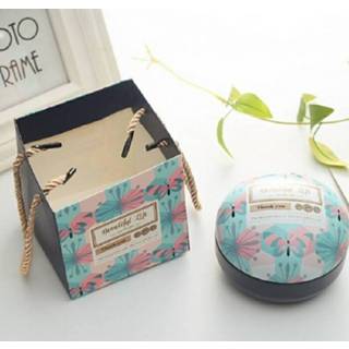 👉 Draagtas blauwe active feestelijke Romantische Valentijnsdag Candy Box Flat Round Sieraden Gift Bird Tote Home Garden Feestartikelen, Kleur: vlinder +