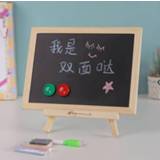 👉 Schoolbord houten active schoolbenodigdheden kinderen dubbelzijdig magnetische kleine voor tekentafel Home Message Board