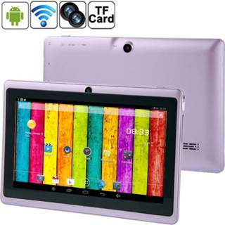 👉 Paars active 7,0 inch tablet-pc, 512 MB + 4 GB, Android 4.2.2, 360 graden menu-rotatie, Allwinner A33 Quad-core, Bluetooth, WiFi (paars)