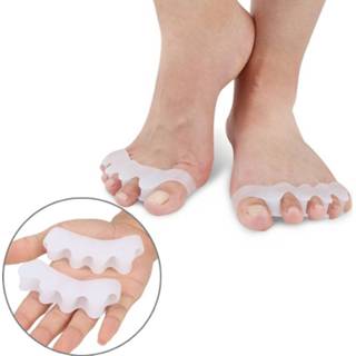 👉 Vingerbeschermer wit active Schoonheid>Orthotics 1 paar Unisex zachte lichtgewicht teen Valgus orthodontieToe scheiding zorg Clip vinger beschermer (wit)