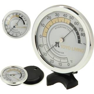 👉 Hygrometer zilver active Binnenthermometer en (TH123) (zilver)