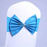 👉 Stoel blauw active Spandex Chair Sash past op alle stoelen Wedding Sashes Bow Elastic Ribbon Back Tie Bands voor Party Ceremony Banket (Sky Blue)