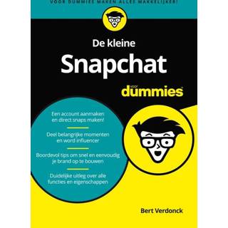 Nederlands Bert Verdonck De kleine Snapchat voor Dummies 9789045357133