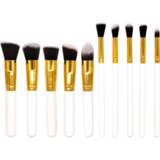 👉 Kwast wit goud active Schoonheid>Make-up kwasten 10 stuks make-up set tool poeder oogschaduw potlood cosmetische (wit goud)