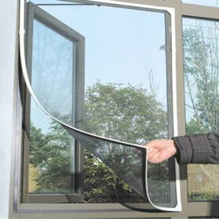 Grijs active Fly Bug Mosquito Net Door Window Netting Mesh Screen Curtain Protector Flyscreen Insect DIY, afmeting: 1.3x1.5cm (grijs)
