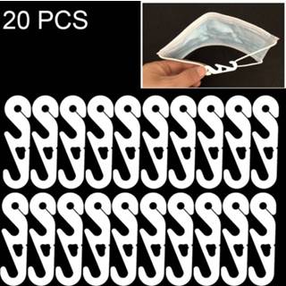 👉 Gezichtsmasker wit antislip active 20 stuks verlengbare verstelbare s haak oorlussen houder voor (wit)
