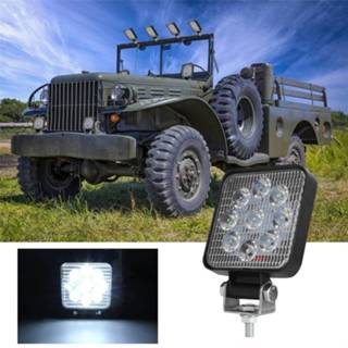 Werklamp active D0036 6.3W 10-30V DC 6000K 3 inch 9 LED's Vierkant offroad Truck Car Driving Light Spotlight Mistlamp