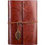 👉 Reisdagboek bruin s active Creative Retro Autumn Leaves Pattern Losbladig Notebook, maat: (bruin)