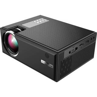 👉 Projector zwart active Cheerlux C7 1800 lumen 800 x 480 720P 1080P HD WiFi slimme projector, ondersteuning voor HDMI / USB VGA AV SD (zwart)