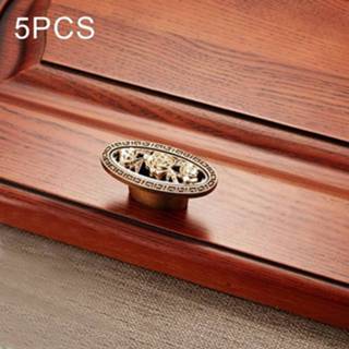 👉 Handvat zilver active 5 STKS 5008 Kast Zinklegering Retro Koffie Cat Eye (Koffie Oud Zilver)