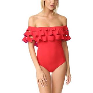 👉 Bikini rood XL active Schoonheid>Vrouwenkleding Sexy lasergesneden uitéén stuk (kleur: maat: XL)