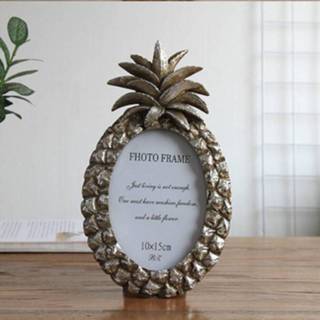👉 Fotolijst zilver active Ellipse Pineapple Retro Style Desktop Picture Frame Decoration, Kleur: Silver, Maat: 7 inch