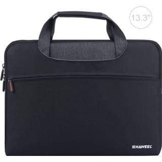 👉 Handtas zwart active netbooktas HAWEEL 13,3 inch laptop handtas, voor Macbook, Samsung, Lenovo, Sony, DELL Alienware, CHUWI, ASUS, HP, en onder laptops (zwart)