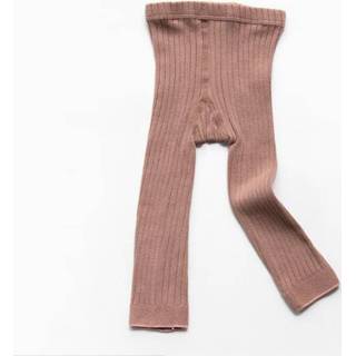 👉 Kinderen verticaal bijgesneden panty gekamde katoenen babysokken, maat: L (roze)