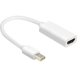 DisplayPort wit active vrouwen Mini naar HDMI vrouwelijke adapterkabel (wit)