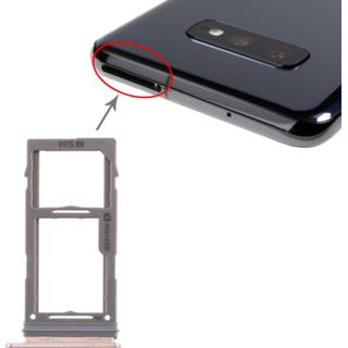 👉 Simkaarthouder rose goud active SIM-kaarthouder + Micro SD-kaarthouder voor Galaxy S10 / S10e (Rose Gold)