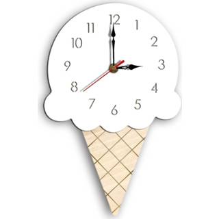 👉 Wandklok wit active Ice Cream Styling decoratieve (wit)