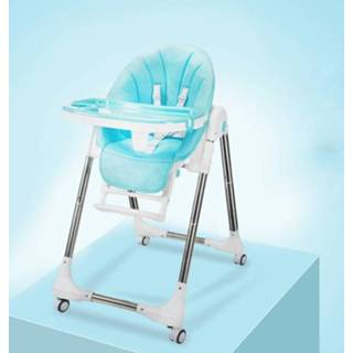 👉 Babyzitje blauw active baby's kinderen Draagbare baby eettafel multifunctionele verstelbare opvouwbare stoelen voor (blauw met wiel)