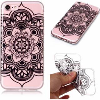 👉 Henna lotus zwart softcase hoes iPhone 7 / 8 SE (2020) 660042278593
