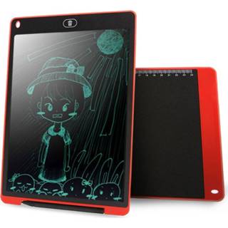 Grafische kaart rood active CHUYI Draagbare 12 inch LCD-schrijftablet Tekening Graffiti Elektronisch handschriftblok Bericht Ontwerppapier met schrijfpen, CE / FCC RoHS gecertificeerd (rood)