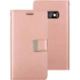 👉 Dagboek PU rose goud active GOOSPERY RICH voor Galaxy S10e + TPU Crazy Horse Texture horizontale flip lederen tas met kaartsleuven en portemonnee (rose goud)