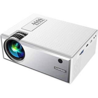 👉 Projector wit active Cheerlux C8 1800 lumen 1280x800 720P 1080P HD WiFi slimme projector, ondersteuning voor HDMI / USB VGA AV (wit)