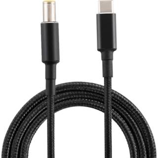 👉 Nylon active mannen PD 100W 7,9 x 5,0 mm mannelijk naar USB-C / Type-C geweven voedingslaadkabel, kabellengte: 1,7 m