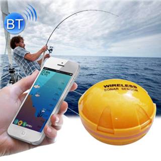 👉 Mobiele telefoon active Bluetooth Fish Detector 125 KHz Sonar Sensor 0,6-36 m diepte Locator Fishes Finder Alarm voor iOS&Android telefoons