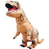 👉 Dinosaurus bruin active vrouwen mannen Opblaasbare volwassen kostuum halloween opgeblazen draak kostuums partij carnaval voor dames heren (bruin)