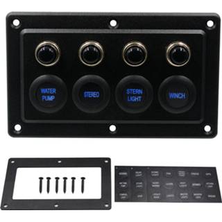 👉 Schakelaar active CS-976A1 12-24V 4-weg schakelaars Single Touch Switch Panel voor Car RV Boat Yacht