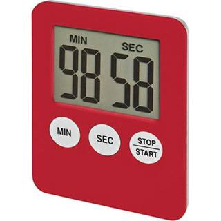 👉 Kookwekker rood active 2 STKS Super Thin LCD Digitaal Scherm Koken Count Up Countdown Alarm Magnet Clock (Rood)