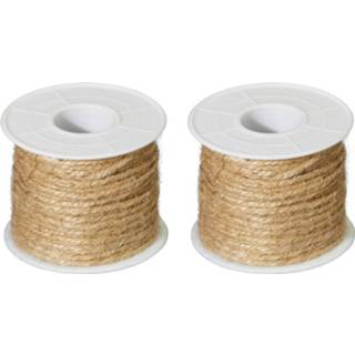 👉 2x Jute garen/draad naturel op spoel 20 meter