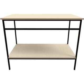 👉 Zwart beige Ben Avira Set Staand Frame met Blad 120,3x46,5x85 cm Mat Zwart/Beige