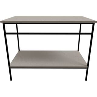 👉 Zwart Ben Avira Set Staand Frame met Blad 120,3x46,5x85 cm Mat Zwart/Marfil