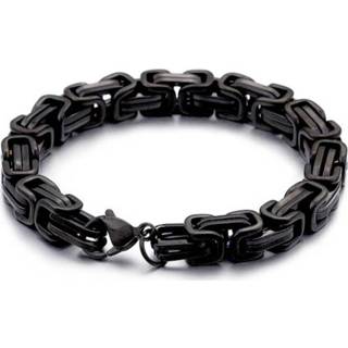 👉 Zwart edelstaal mannen Koningsarmband heren Mendes - 23cm 8720246411225