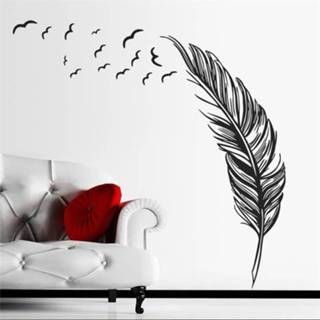 👉 Sofa PVC active Feather Creative Home Bedroom Achtergrond Muursticker (Rechts)