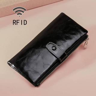👉 Portemonnee zwart active Tassen>Huis&Tuin TP-189 Oilskin lederen multifunctionele rits RFID (zwart)