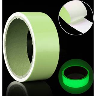 👉 Muursticker groene active Lichtgevende tape gloed in donkere fotoluminescente Stage Home Decoration, afmeting: 4cm x 3m