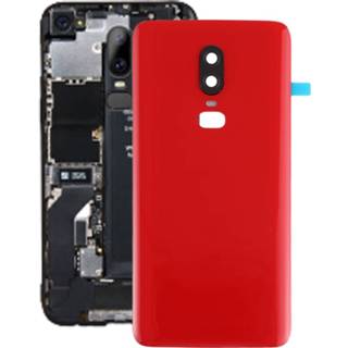 👉 Batterij rood active Gladde achterkant van de voor OnePlus 6 (rood)