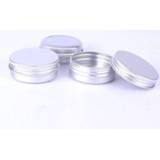 👉 Verpakking aluminium zilver active 5 stuks draad hervulbare cosmetische kleine opbergkoffer, capaciteit: 50g (zilver)