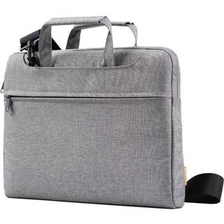 👉 Laptoptas grijs polyester active netbooktas POFOKO A500 14 inch draagbare zakelijke casual multifunctionele met schouderriem (grijs)